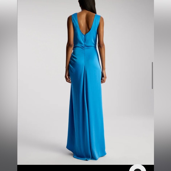 A.L.C. Satin Maxi Gown Blue NWT Sz 4 - Picture 4 of 10